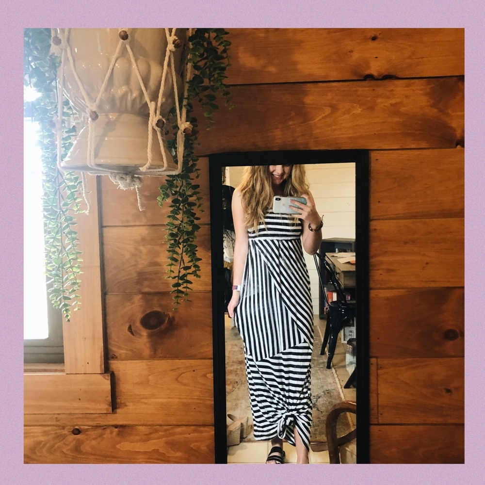 Striped maxi-dress!
